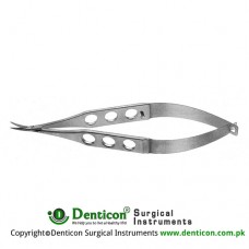 Castroviejo Universal Corneal Scissor Curved - Blunt Tips - Medium Blades Stainless Steel, 11 cm - 4 1/2"